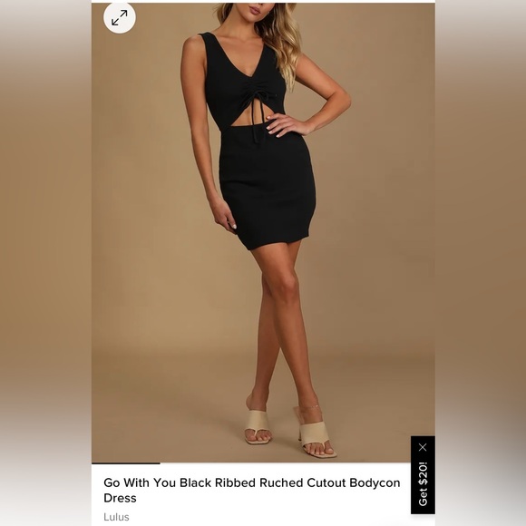 Lulus Black Ribbed mini - Picture 4 of 7